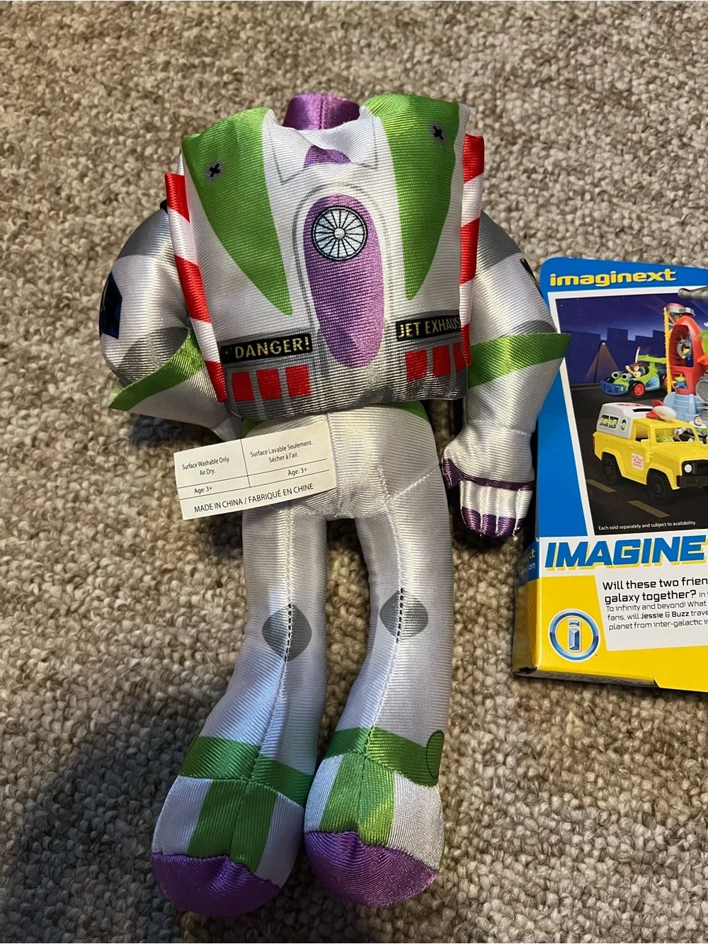Disney Pixar Toy Story Buzz Lightyear Plush, imaginext figures and puzzle